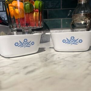 Vintage blue floral corningware 22 oz (no lids)